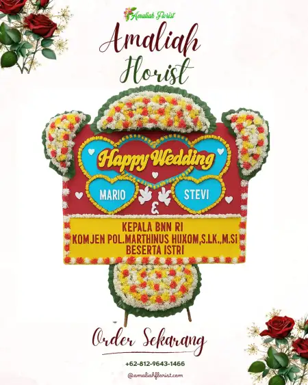 Papan Bunga Pernikahan Muara Harus
